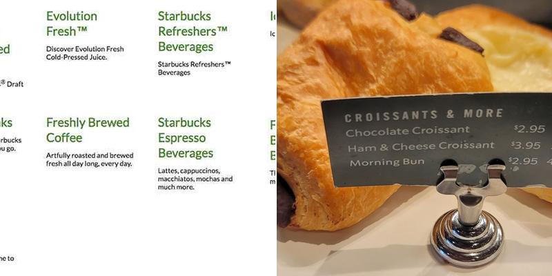 Starbucks Menu