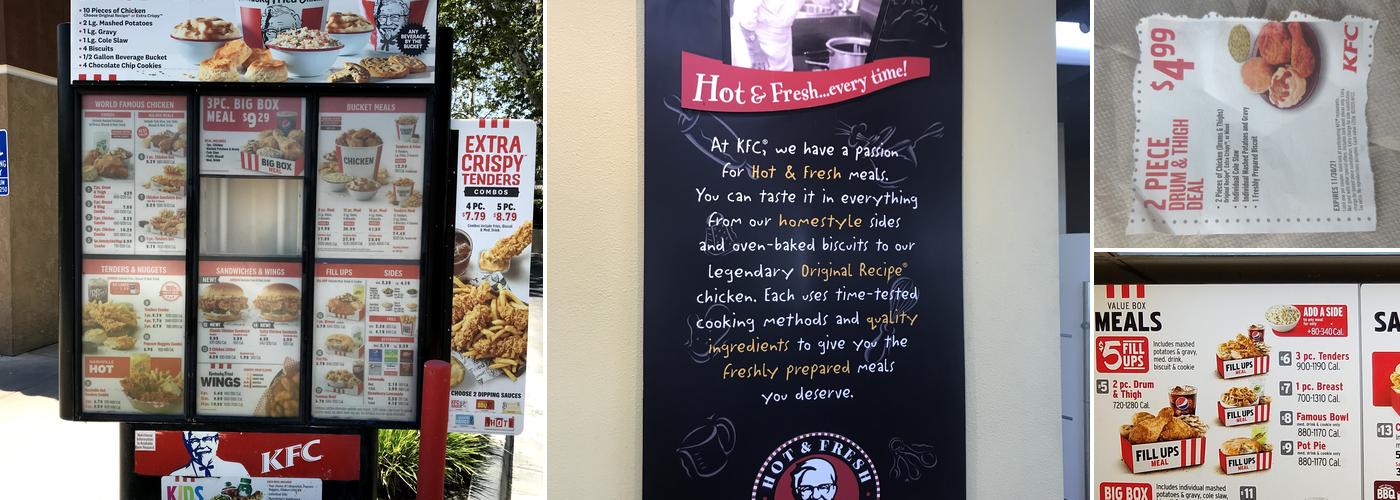 KFC Menu