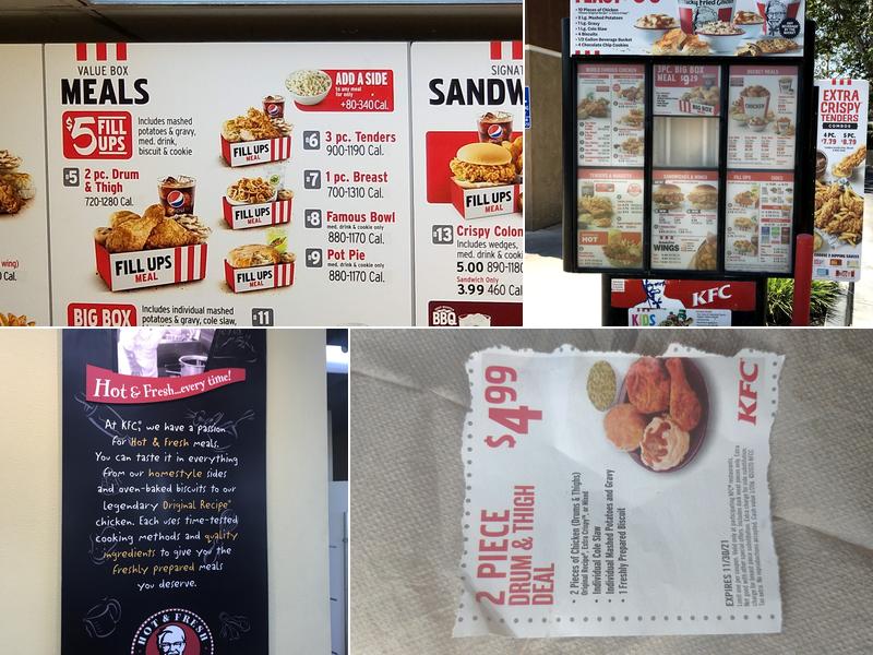 KFC Menu