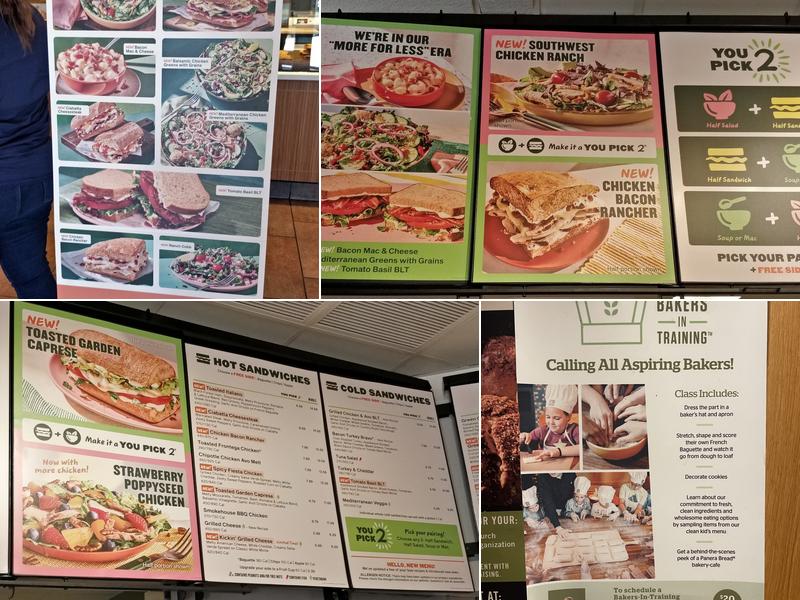 Panera Bread Menu