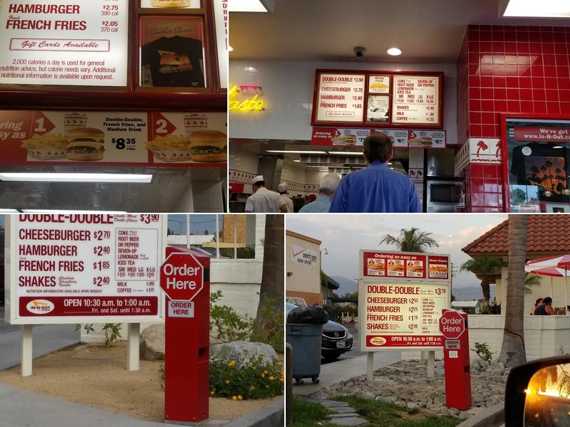 In-N-Out Burger Menu