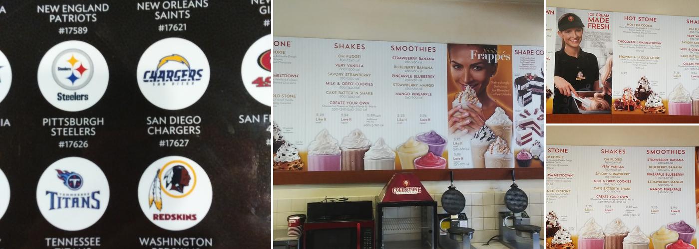 Cold Stone Creamery Menu