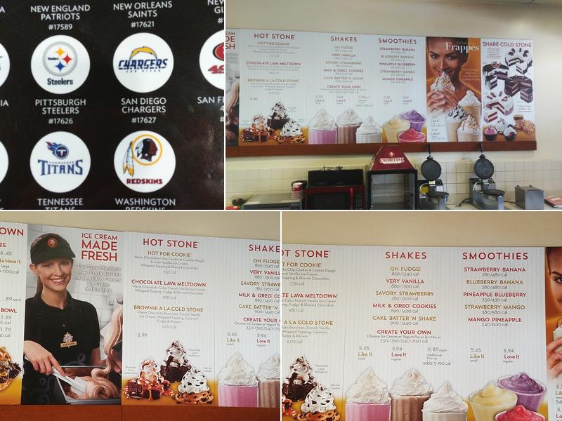 Cold Stone Creamery Menu