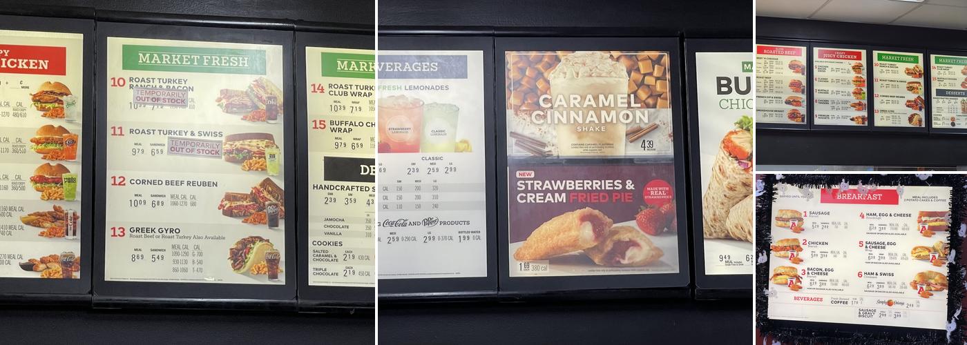 Arby's Menu