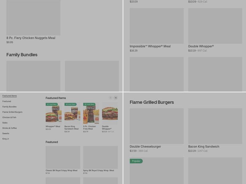 Burger King Menu