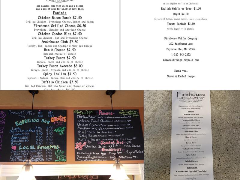 Firehouse Coffee Company & Salon 227 Menu