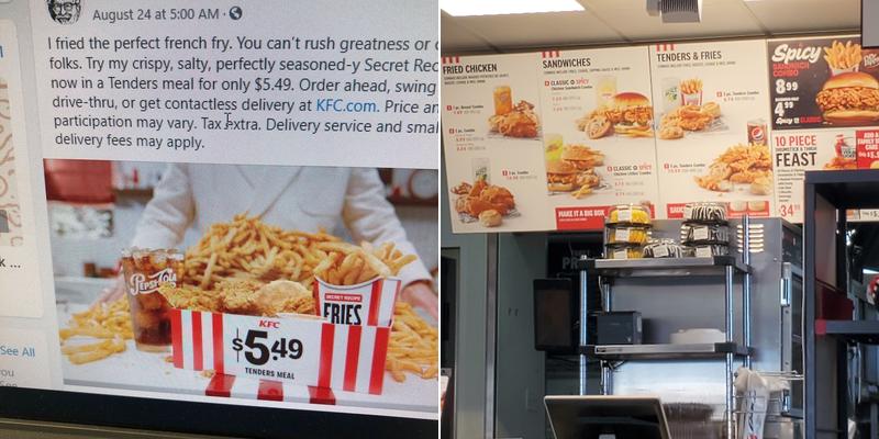KFC Menu