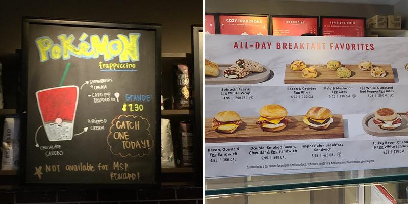 Starbucks Coffee Company Menu