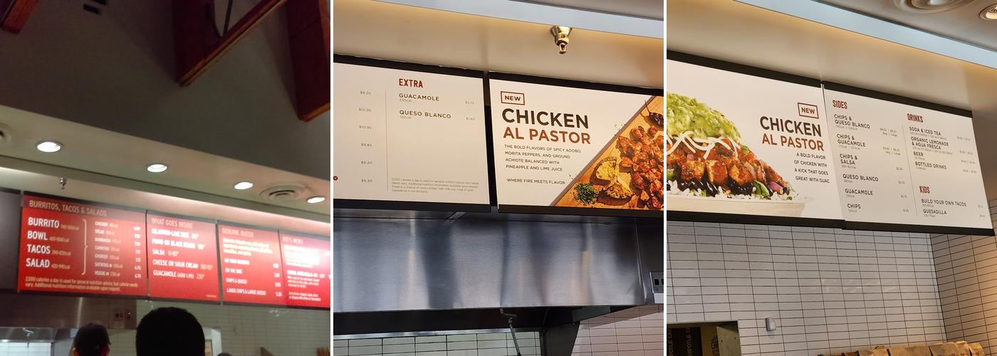 Chipotle Mexican Grill Menu