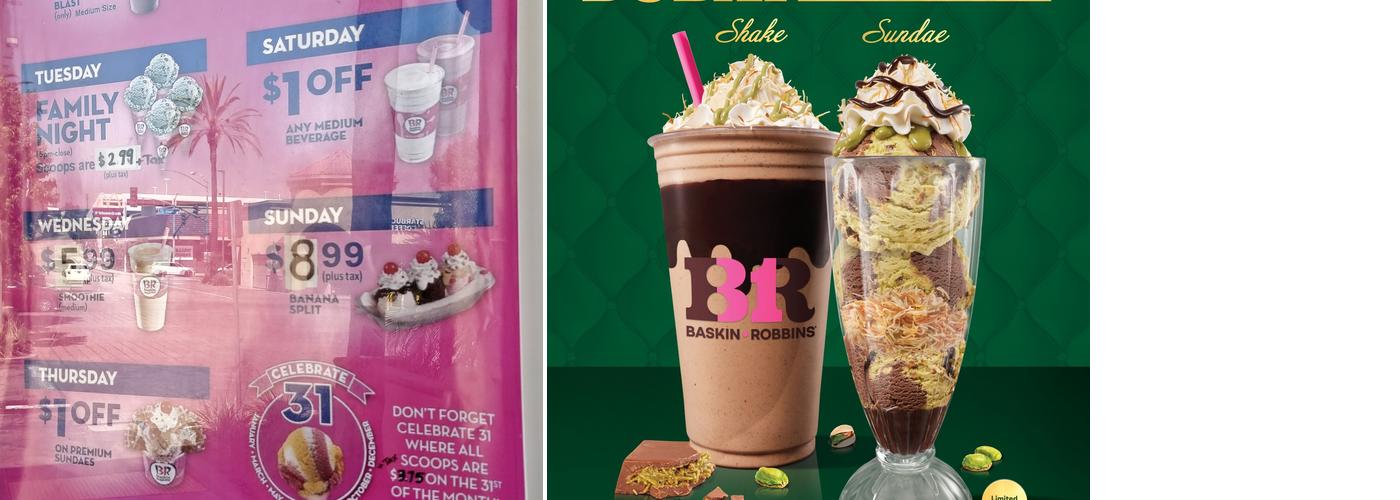 Baskin-Robbins Menu