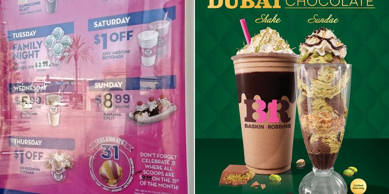 Baskin-Robbins Menu