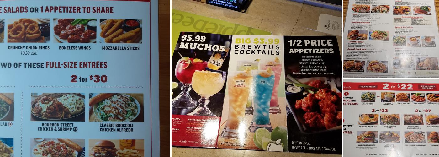 Applebee's Grill + Bar Menu