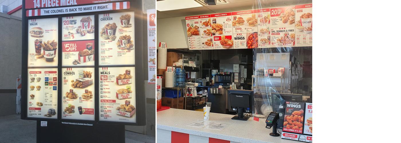 KFC Menu