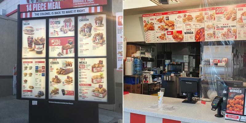 KFC Menu
