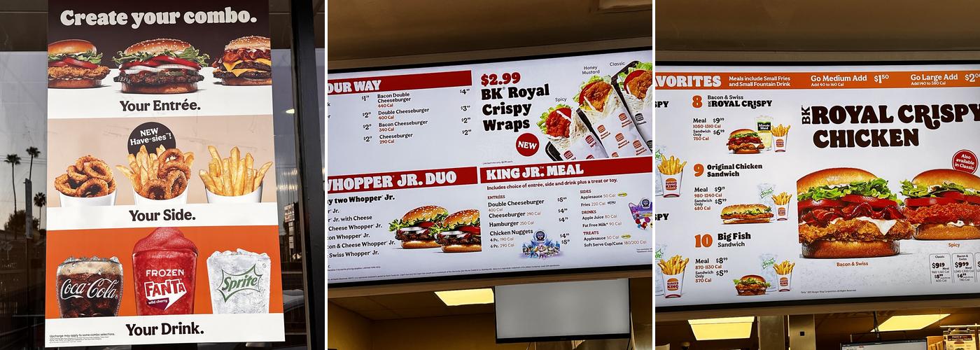 Burger King Menu