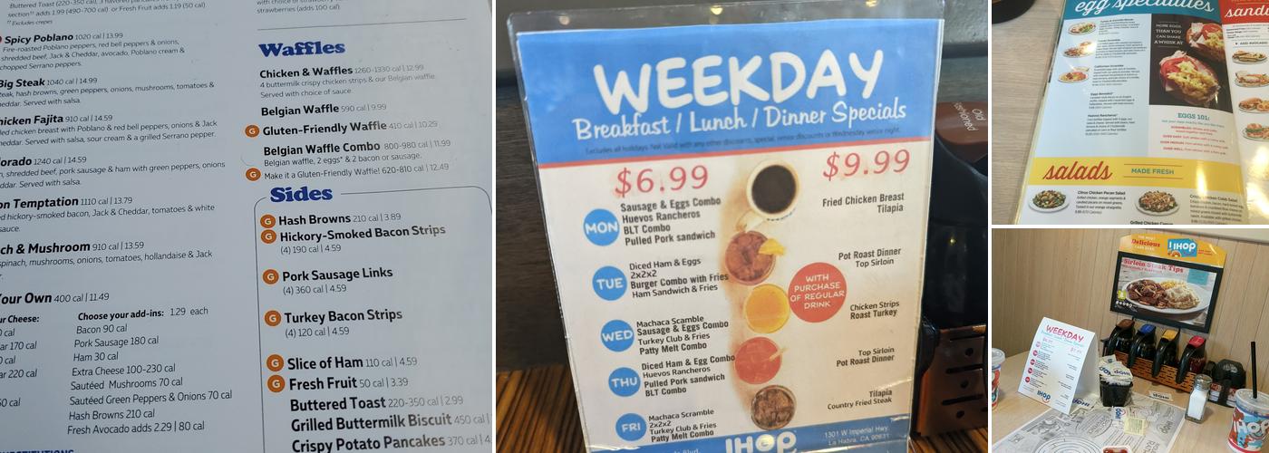 IHOP Menu
