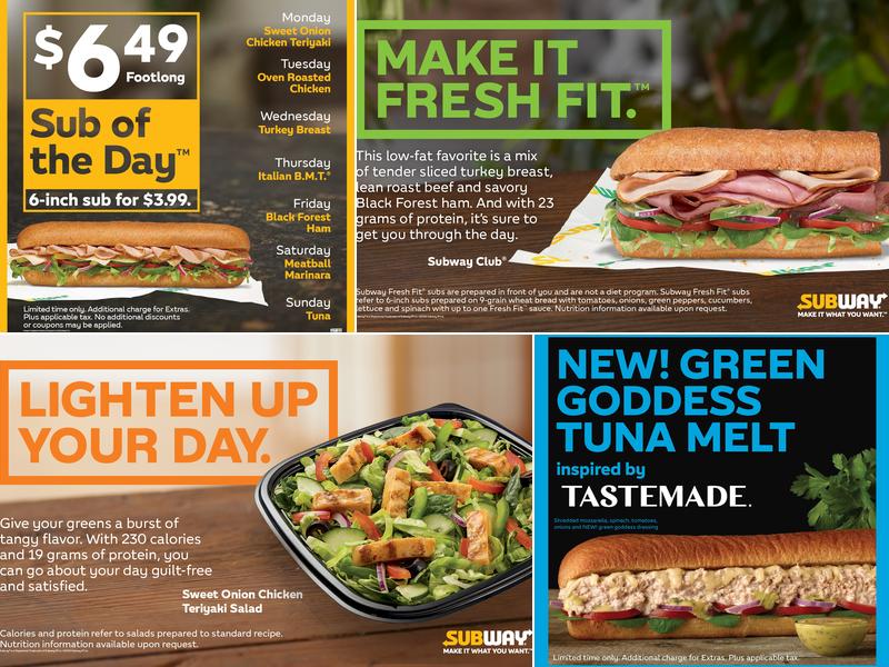 Subway Menu