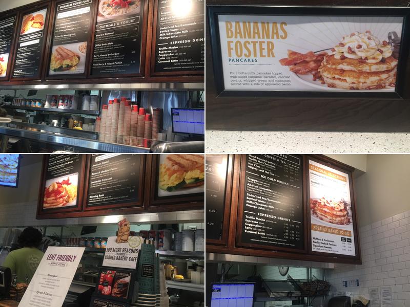 Corner Bakery Cafe Menu