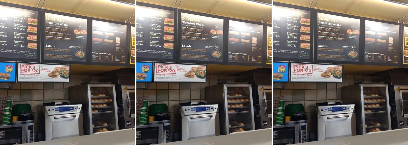 Subway Menu