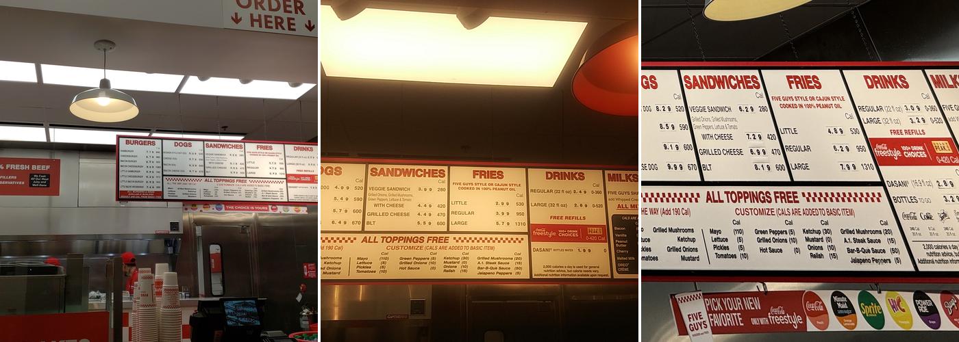 Five Guys Menu
