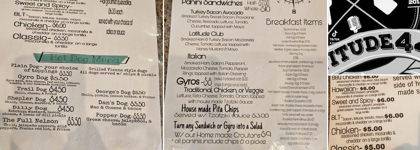Latitude 44 Menu
