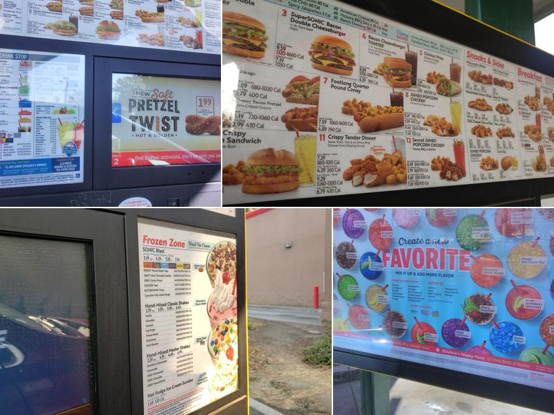 Sonic Drive-In Menu