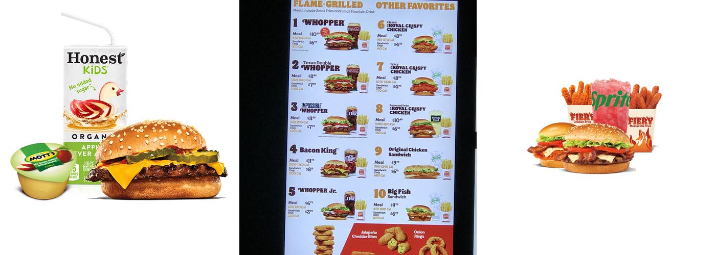 Burger King Menu