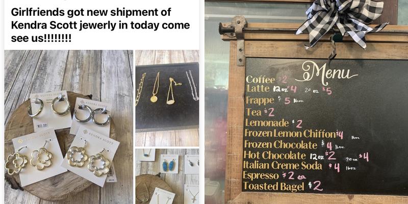 3 Ladies Coffee & Gifts Menu