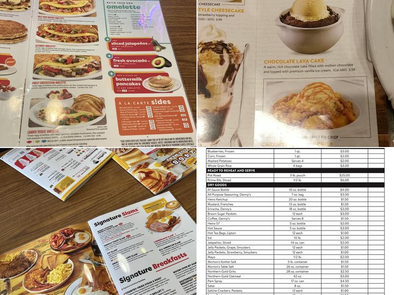 Denny's Menu