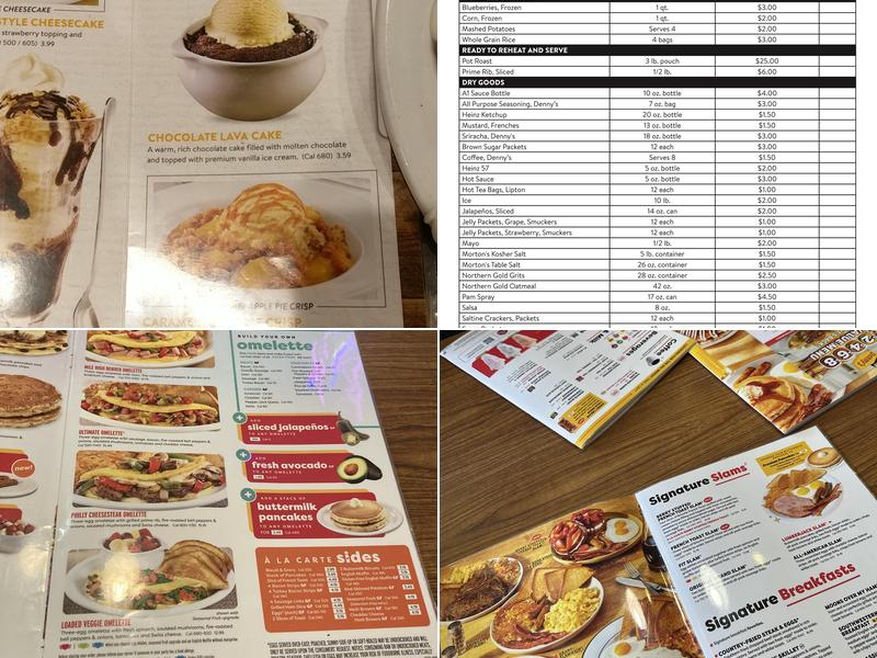 Denny's Restaurant Menu