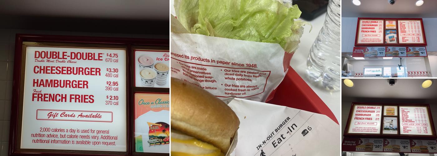 In-N-Out Burger Menu