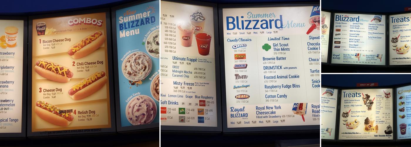Dairy Queen (Treat) Menu