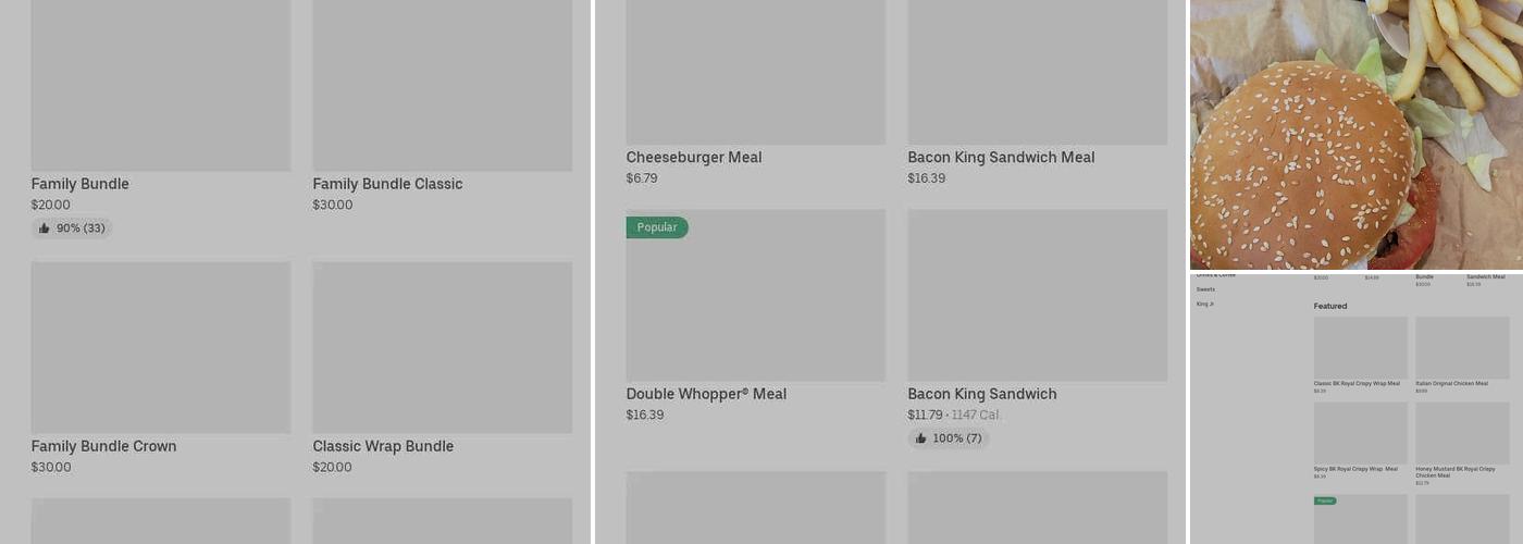 Burger King Menu