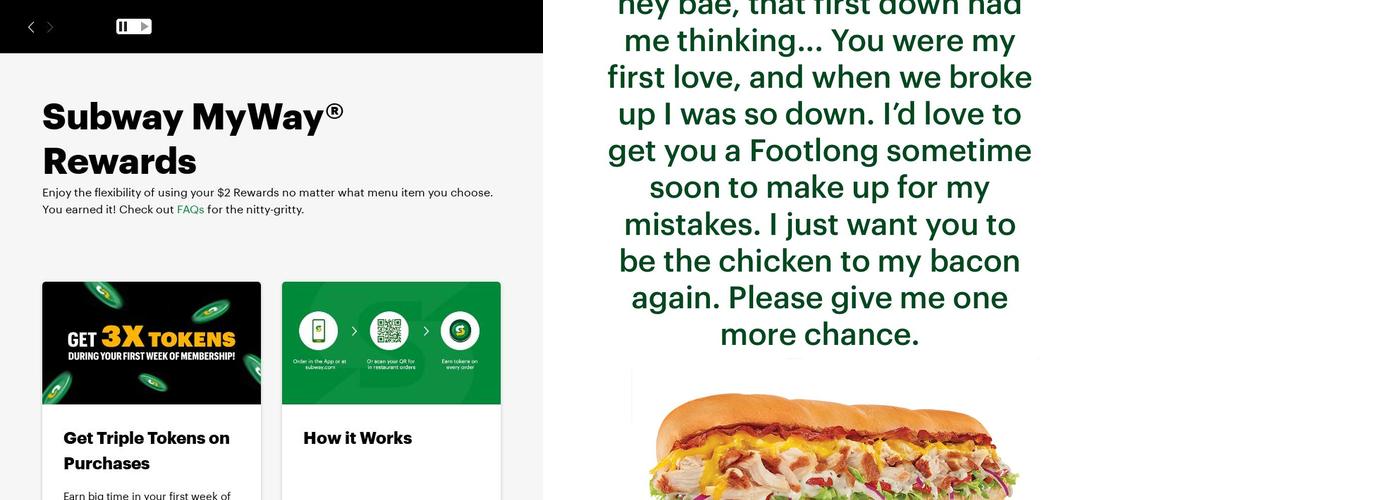 Subway Menu