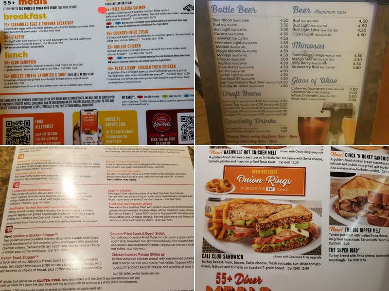 Denny's Restaurant Menu