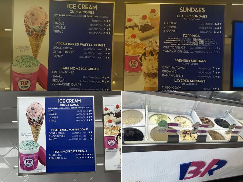 Baskin-Robbins Menu