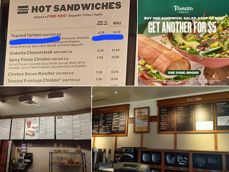 Panera Bread Menu