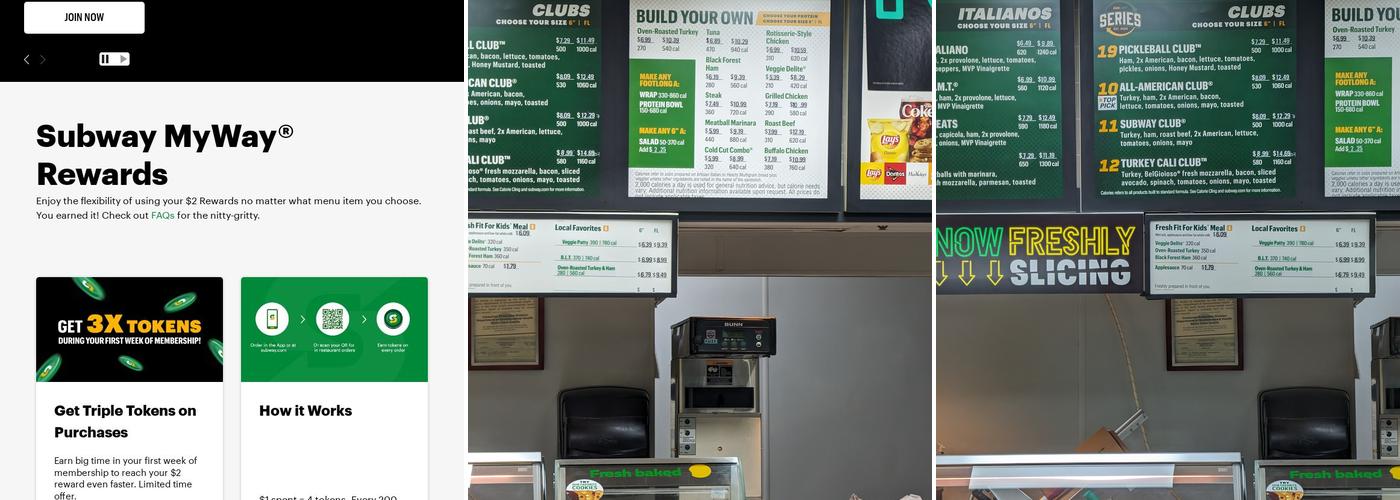 Subway Menu