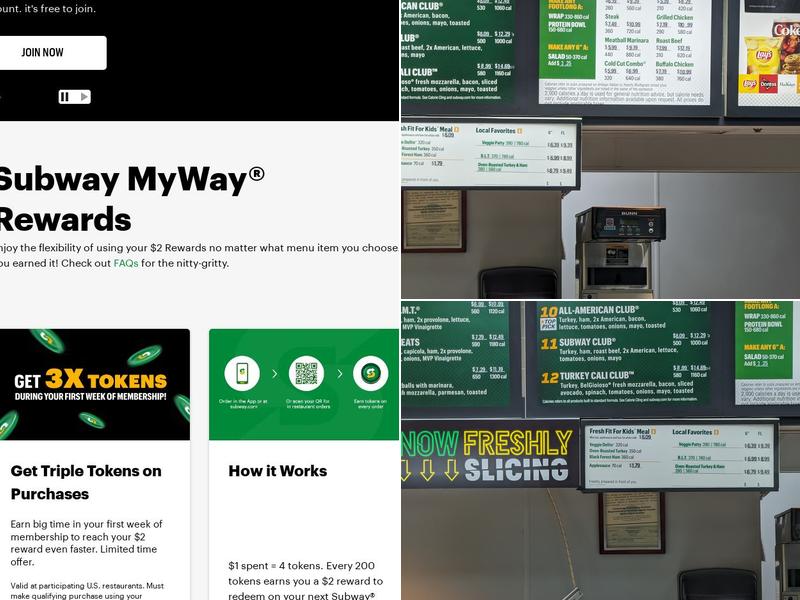 Subway Menu