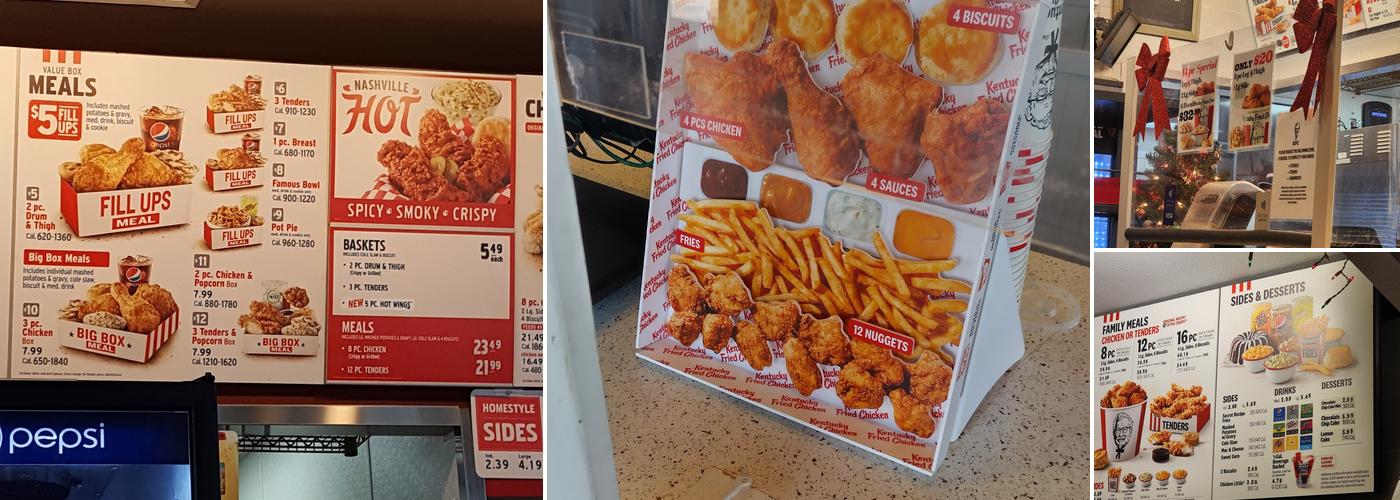 KFC Menu