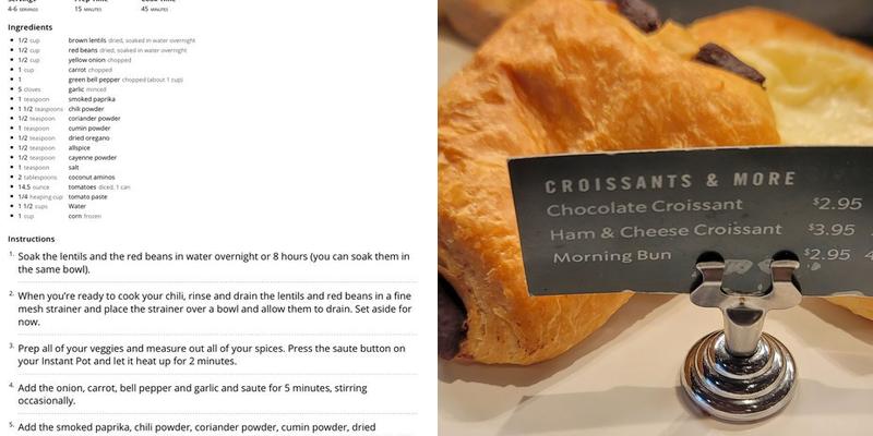 Starbucks Menu