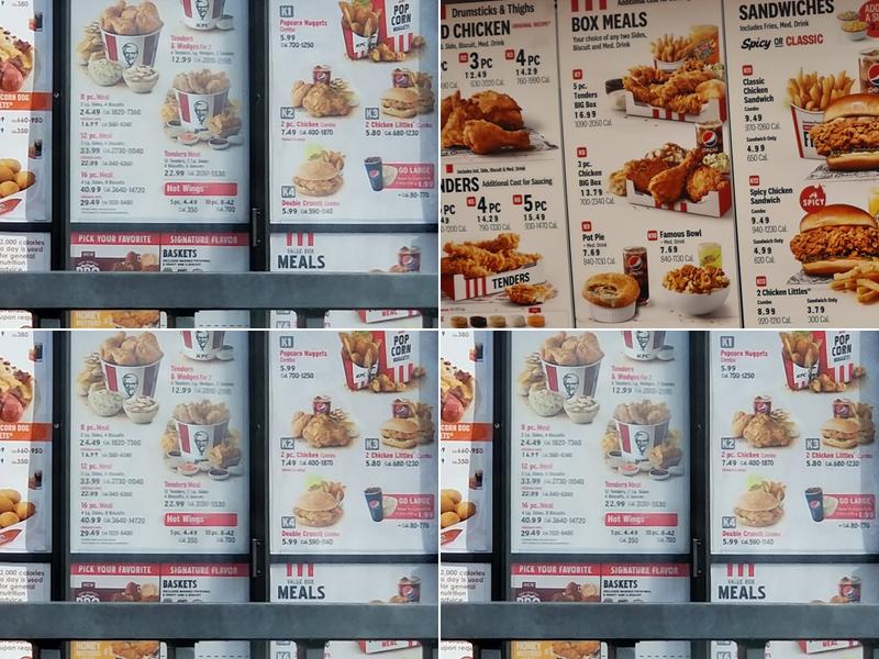 KFC Menu