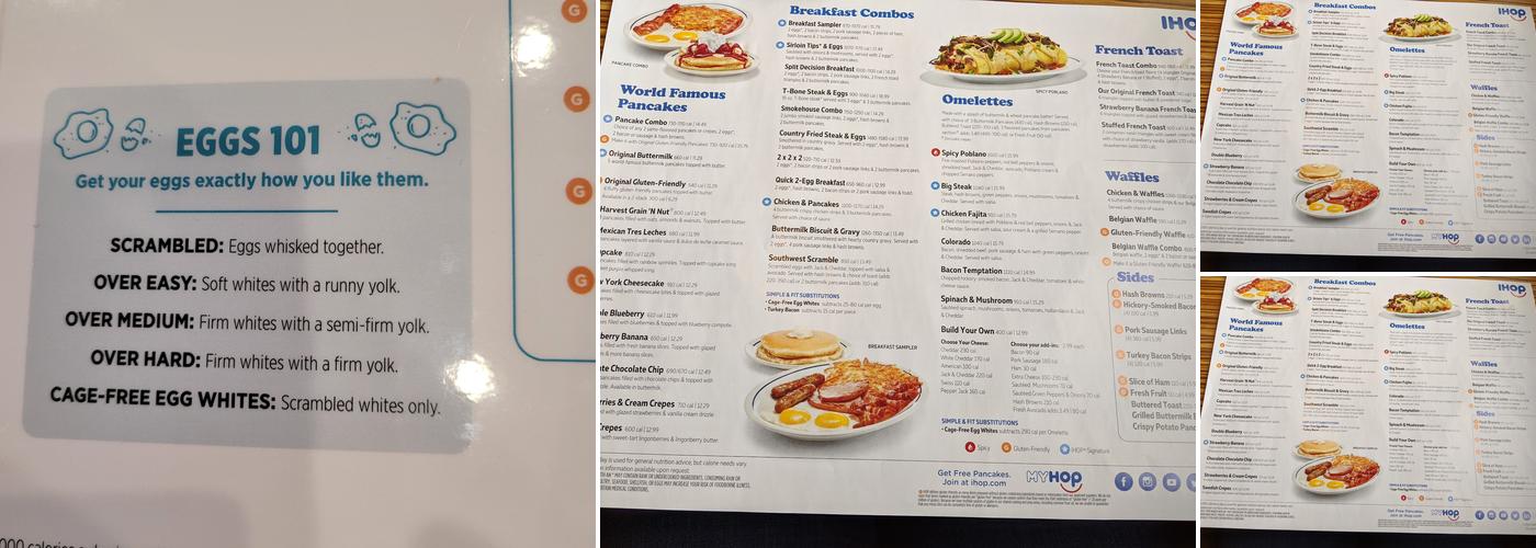 IHOP Menu