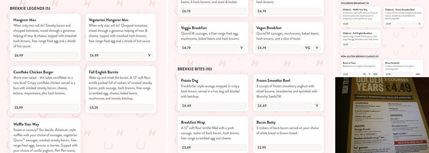 Stonegallows Inn Menu