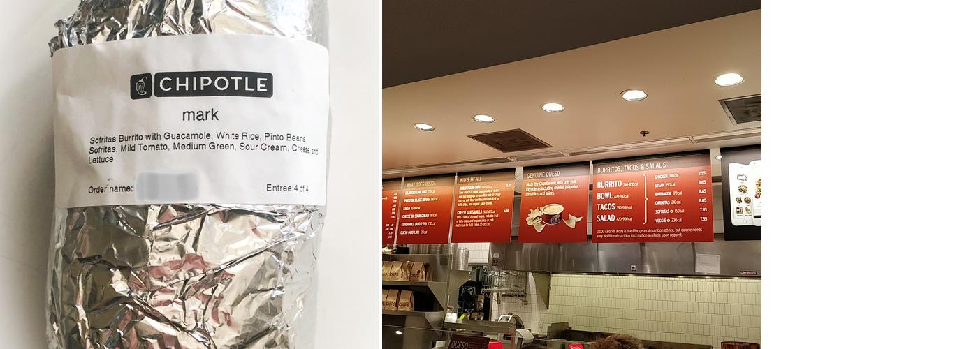 Chipotle Mexican Grill Menu