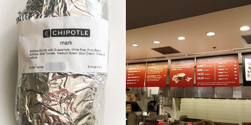 Chipotle Mexican Grill Menu