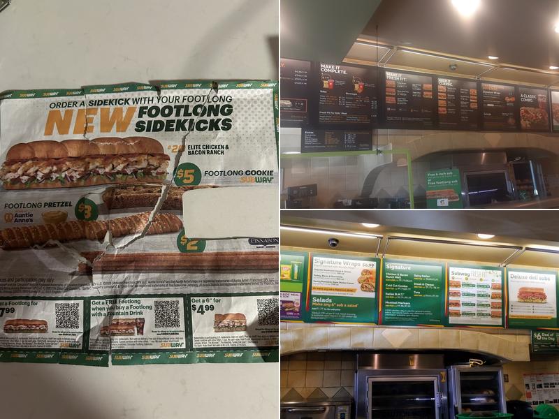 Subway Menu