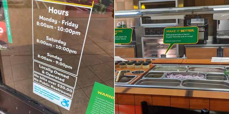 Subway Menu