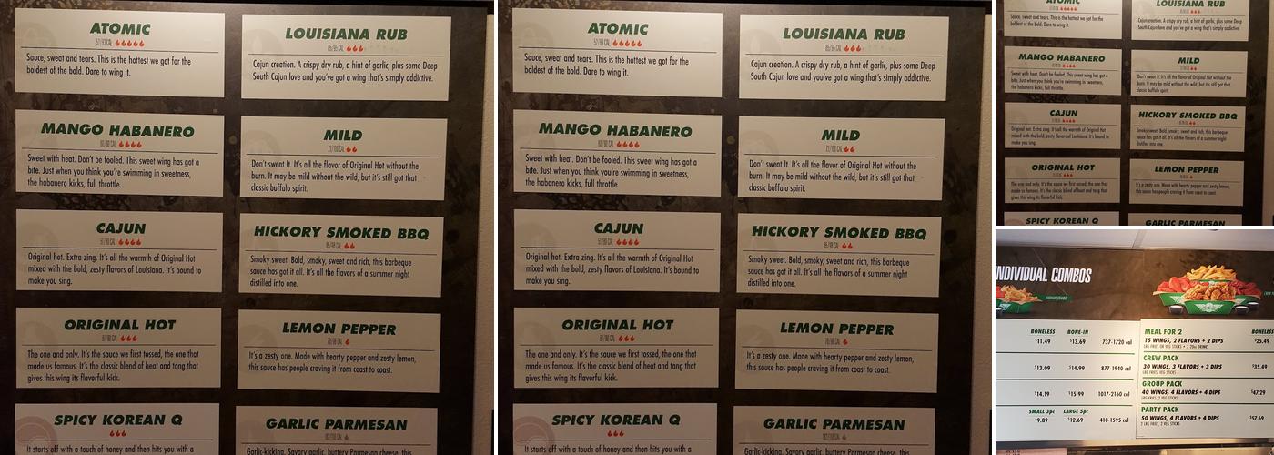 Wingstop Menu