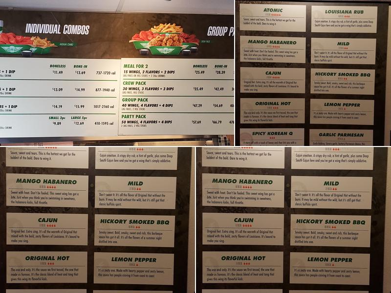 Wingstop Menu